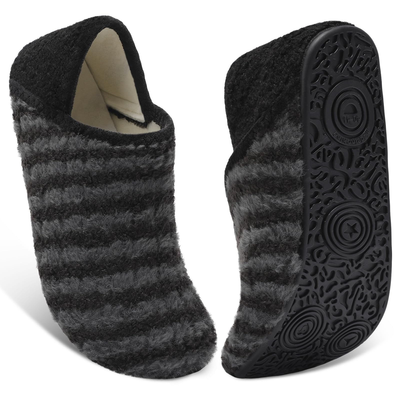 XIHALOOK Pantuflas de casa para mujeres y hombres, zapatos cómodos con suela de goma suave para interiores y exteriores | Suela de goma antideslizante para el hogar, dormitorio, viajes, hotel, yoga, regalo para tu familia