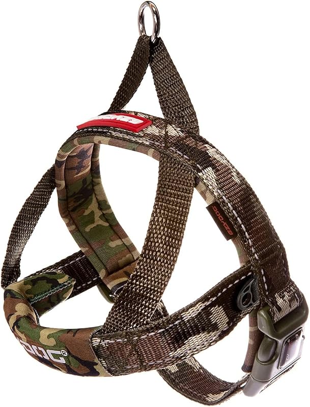 Peitoral Tipo Cabresto EzyDog Quick Fit com Neoprene Macio Verde Camuflado Grande
