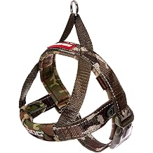 EzyDog Quick Fit Dog Harness, Soft Neoprene Padding - Medium, Green Camo | Fast One-Click Buckle, Adjustable Fit, Strong Reinforced Materials, Reflective Stitching, No Pull Dog Harness, Easy Walking
