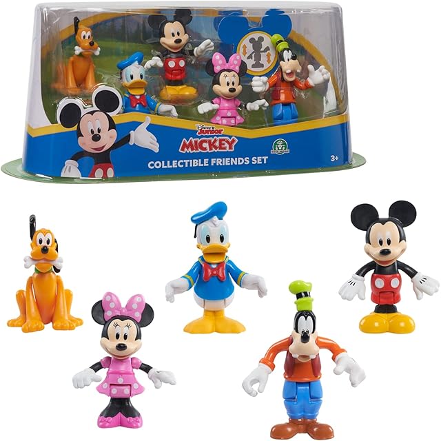 Disney Mickey Mouse Set of 5 Articulated Figures, 5 Characters to Collect, Toy for Children from 3 Years, Giochi Preziosi, MCC08