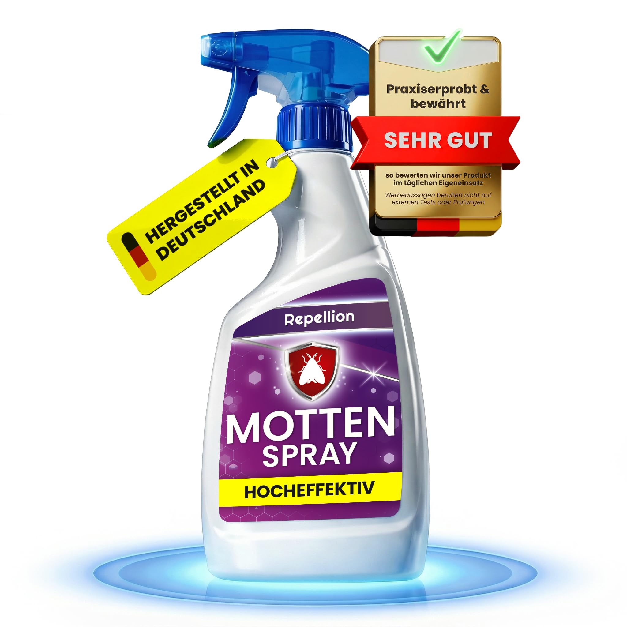 Repellion ® Anti Motten Spray (500 ml) für Wohnung & Textilien – Mottenspray gegen Motten & Mottenlarven – Schutz gegen Motten (für Kleidermotten & Lebensmittelmotten)