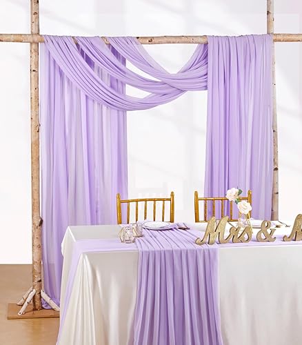 Miniatura 10 de Cortina de arco de boda verde salvia, decoración de boda, 3 paneles de 6 yardas, cortina de telón de fondo de tela de gasa para ceremonia fiesta