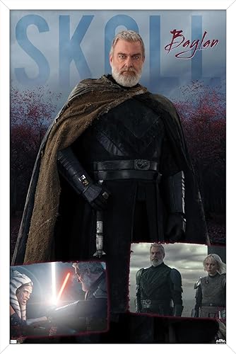 Miniatura 1 de Trends International Star Wars Ahsoka - Póster de pared Baylan Skoll, 22.37 x 34.00 pulgadas, versión enmarcada en blanco