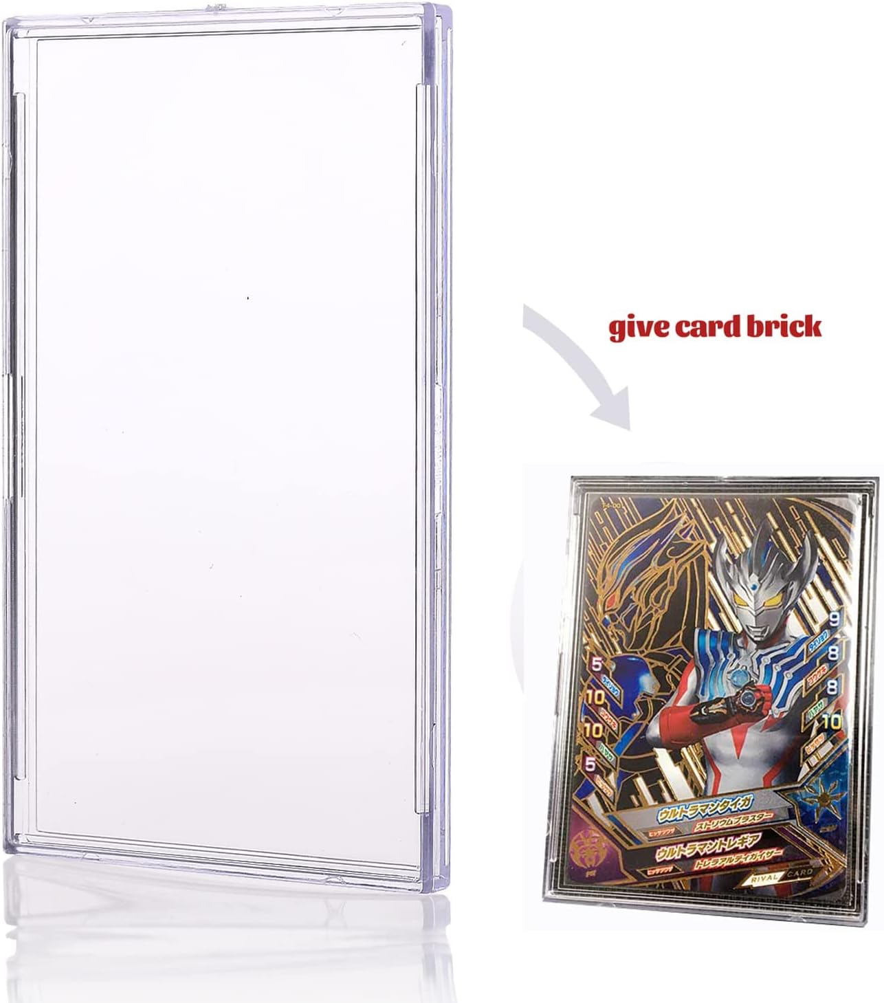 Tpoael Cards Sleeves Top Loaders 10 Hard Acrylic Card Protector Clear Card Brick + 2 Display Stand Fit for Trading Cards,Standard Sports Cards,Baseball Card Holder Cases Collectibles White : Toys & Games