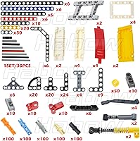 Vista 2 de 820pcs Technic-Parts Axle-Pin-Connector Compatible con Lego-Technic, Technic-Beam Frame Liftarm Bush Technic Panel Plate Shock-Absorber Chain Link