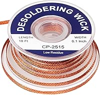 Lesnow No-Clean Solder Wick Braid 10ft - Desoldering Wick for PCB Repair, Electronics Removal & Solder Cleanup