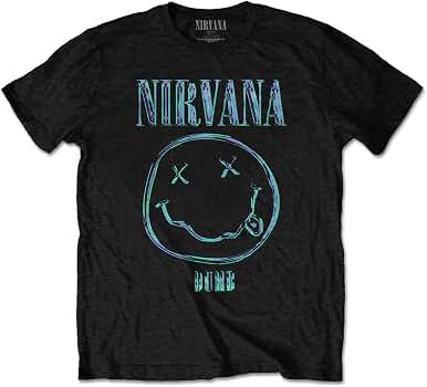 Nirvana Glow Box Smiley Logo T-Shirt - Official Unisex Band Tee, Green, Size XXL