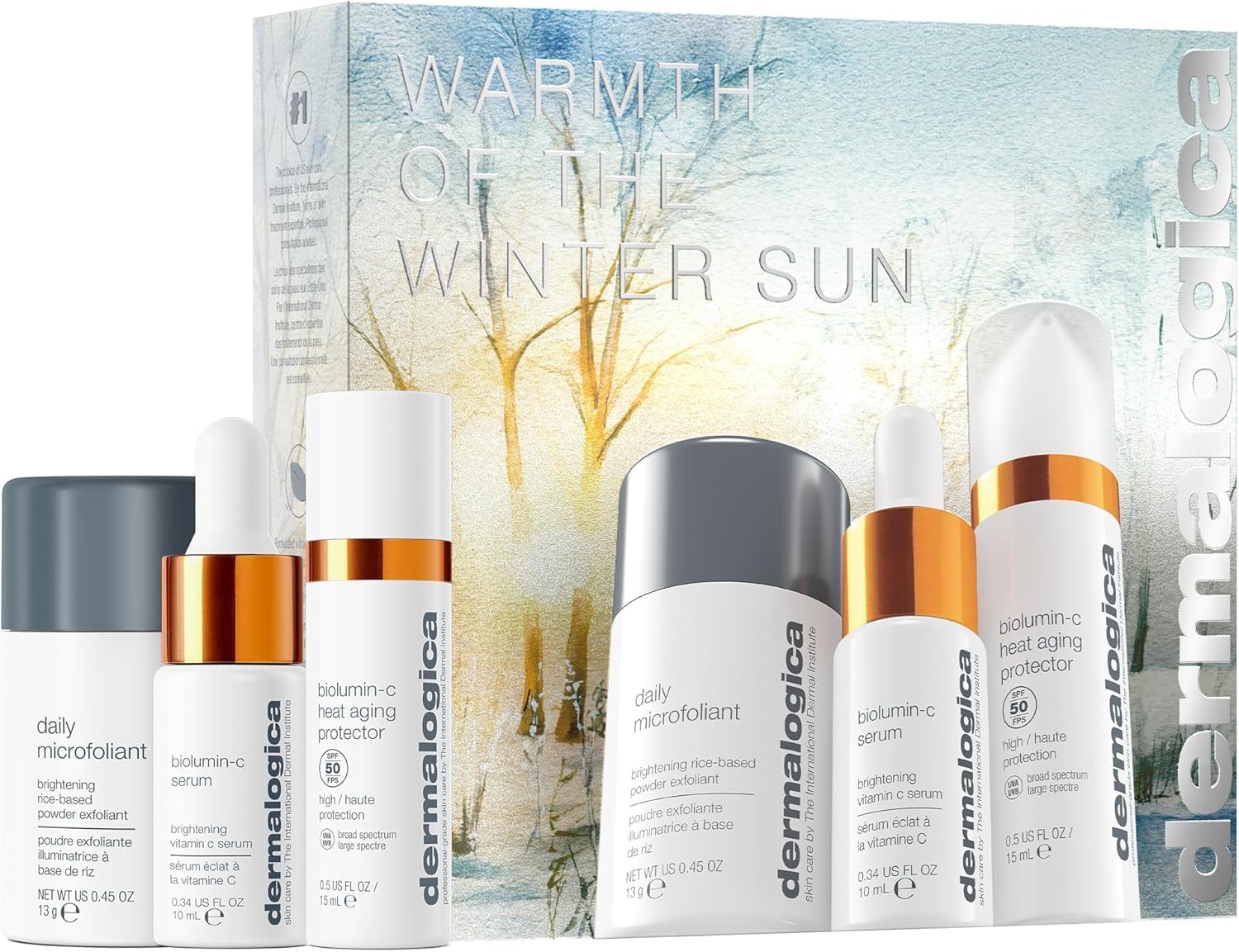 Dermalogica Warmth Of The Winter Sun Gift Set, Travel Sized Skin Care Set Includes Daily Microfoliant (13g)