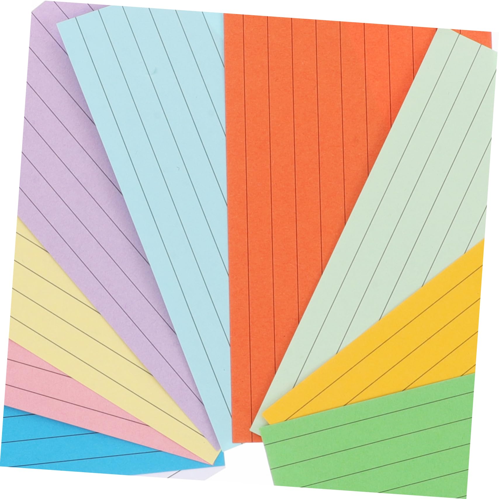Karteikarten mit Ring, 10 Stück, Edelstahl und Papier, Doppelt Liniert