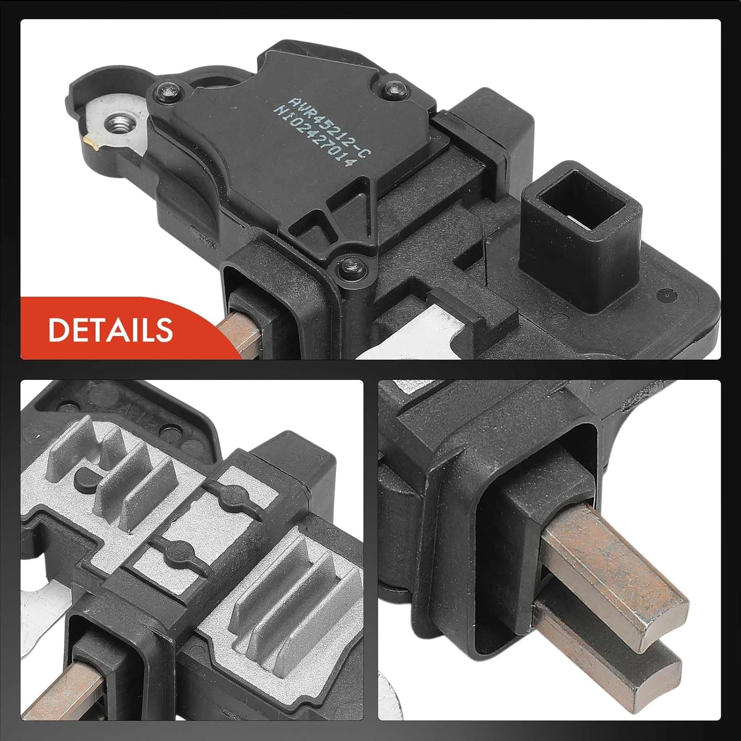 A-Premium Alternator Voltage Regulator Compatible with Volvo XC90 2005-2006, S60 2005-2009, XC70 2005-2007, S80 2004-2006, V70 2005-2007, 14V B-Circuit 13.7 Vset