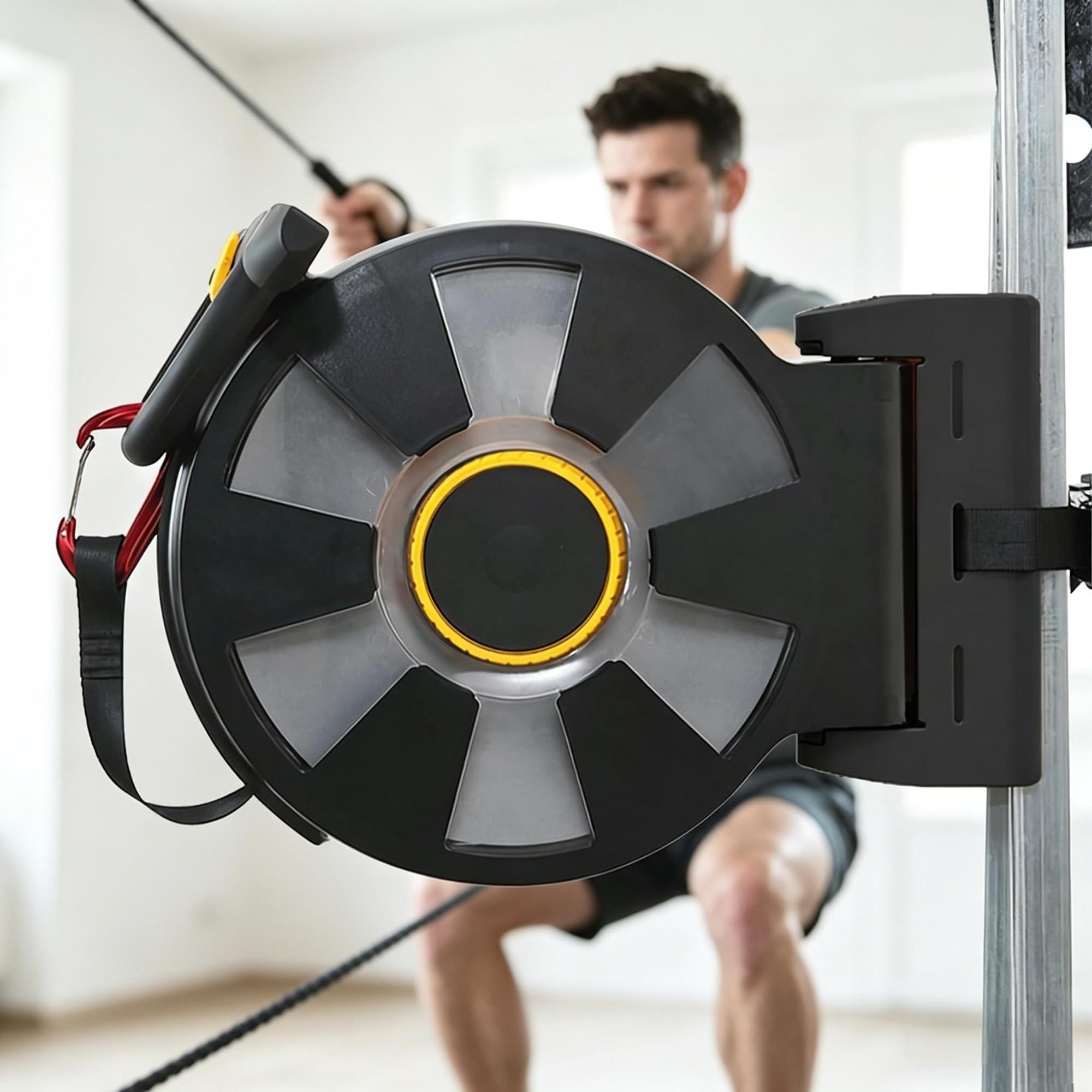 Tragbarer Schwungradtrainer Multifunktions-Fitnessgerät mit rutschfestem Griff Fitness-Krafttrainingsgerät für Heim Outdoor-Workouts