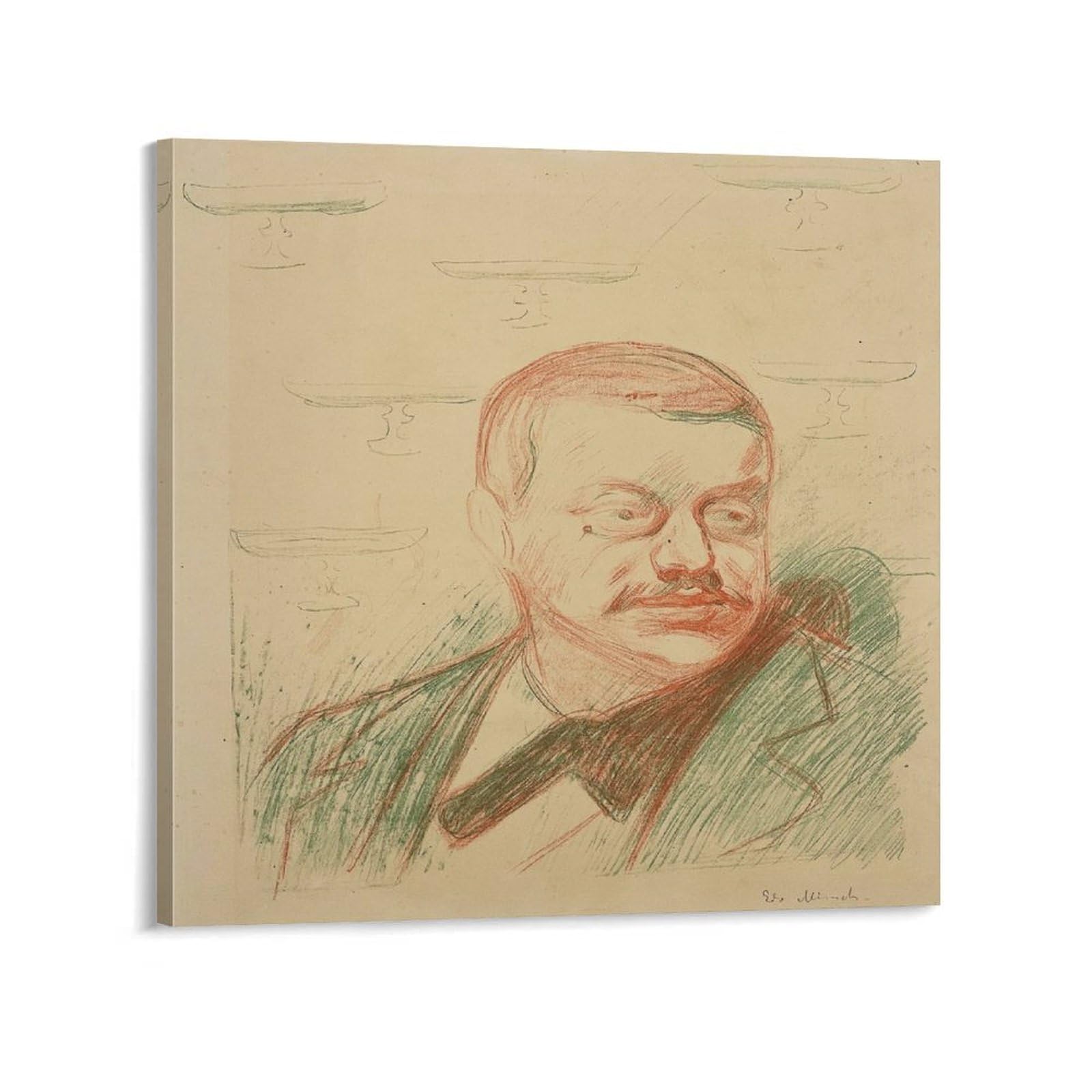 Edvard Munch Gunnar Heiberg tableau toile de qualité premium 60x60