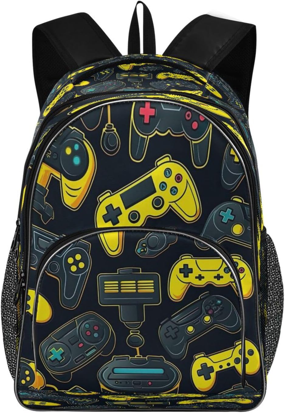 Blueangle Water-Resistant Colorful Video Game Controllers Backpack - Lightweight Laptop Backpack with 15.6" Compartment, Durable Commuter Backpack for Work & Outdoor(81)