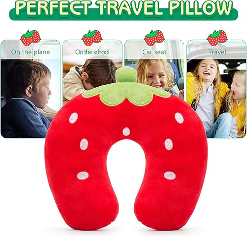 Miniatura 77 de H HOMEWINS Travel Pillow for Kids,Cute Animal Neck Pillow for Boys Girls,Soft Neck Head Chin Support Pillow,Travel Accessories for Airplane, Car