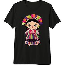 Mexican Dolls-Mazahua-Leles-Marias Premium Tri-blend T-Shirt