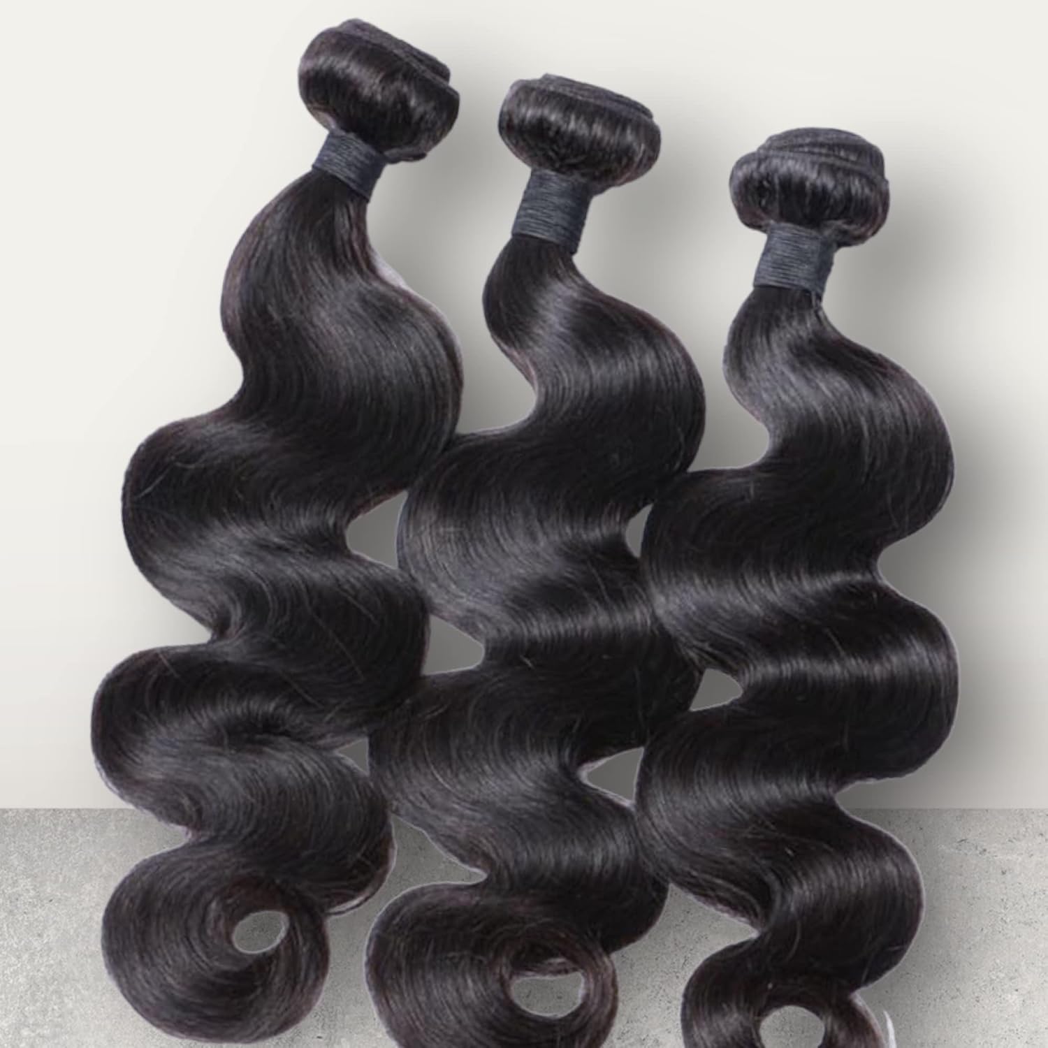 MV Hair Studio Brazilian Body Wave Bundles, Unprocessed Virgin Human Hair Extensions, Natural Black Color, NO TANGLING OR SHEDDING GUARANTEED!!! Silky, soft AND beautiful - More Lengths Available (14 16 18) | MV Meta