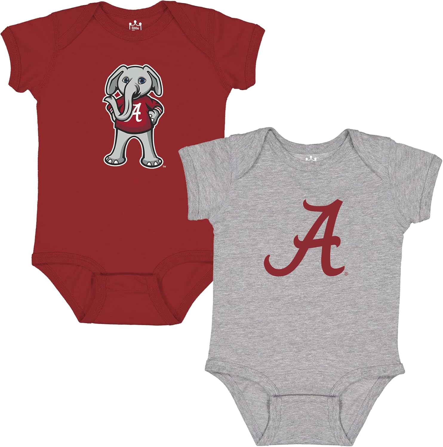 Little King NCAA Onesie 2 Pack Short Sleeve-100% Cotton -Newborn and Infant Sizes : Sports & Outdoors