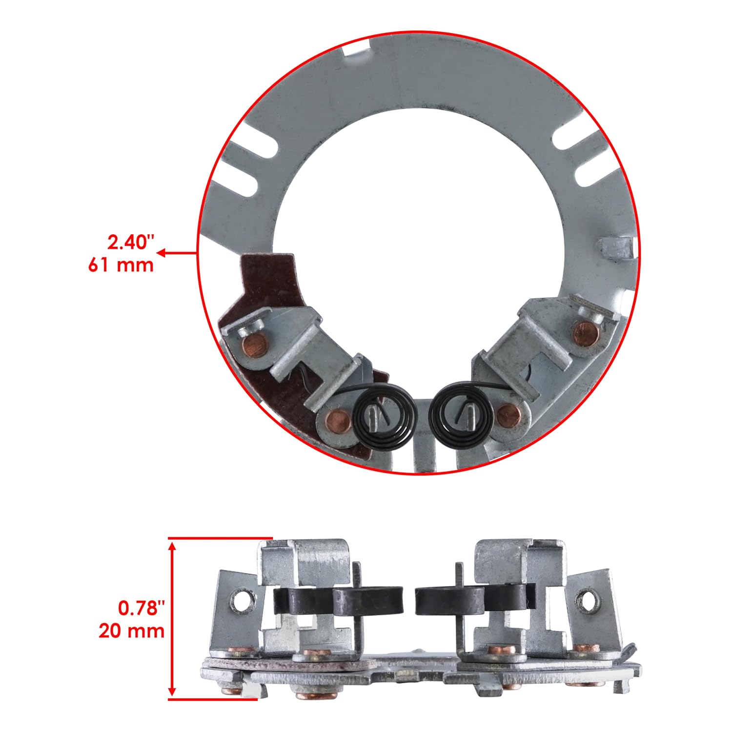 Caltric Starter Brush Plate Compatible with Kawasaki Motorcycle KZ750 KZ 750 1976-1983 / KZ650 KZ750 KZ 650 750