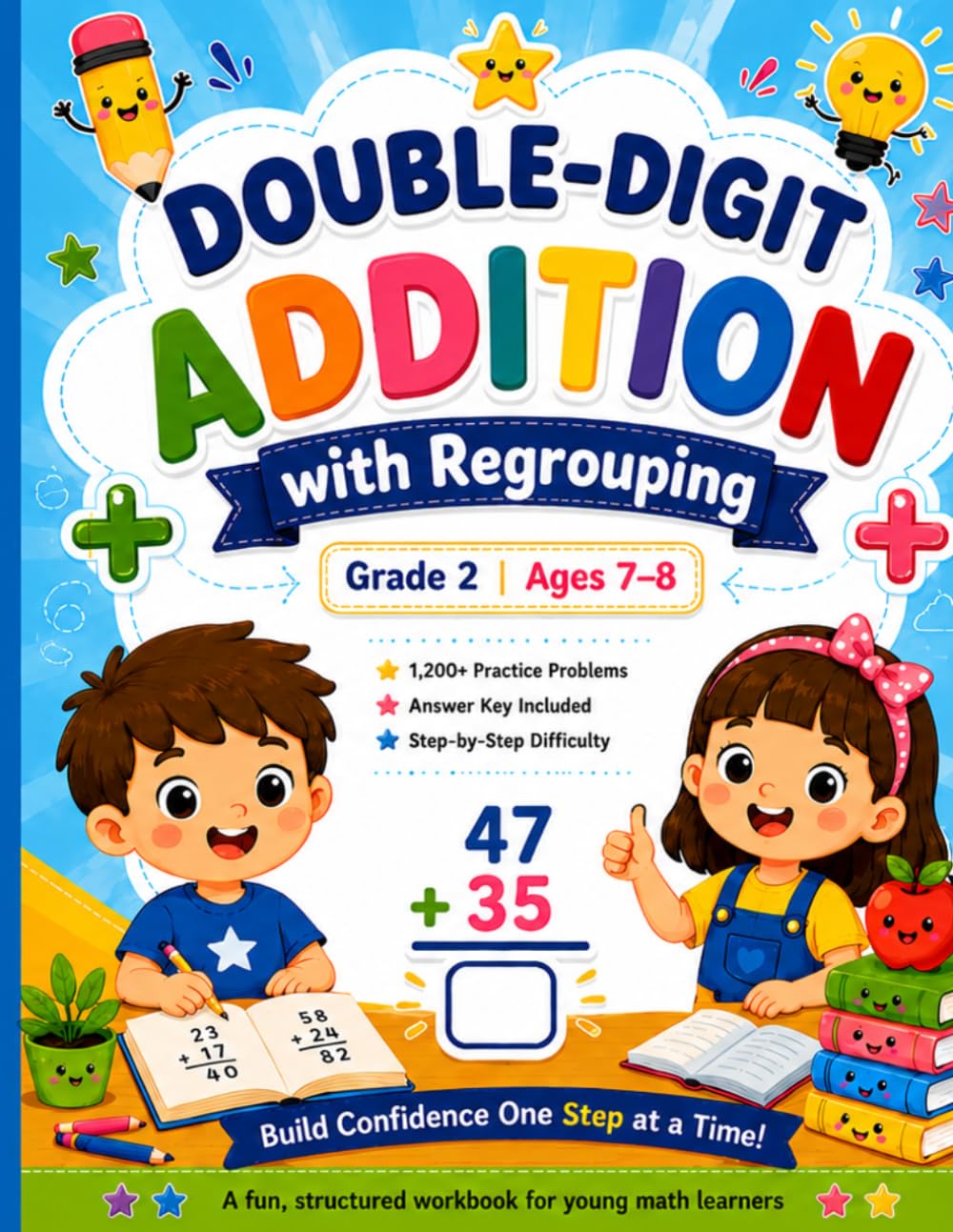 Two-Digit Addition Workbook for Grade 2: 1,200 Practice Problems for Ages 7-8 | Build Math Fluency, Speed, and Confidence (Grade 2 Math Mastery Series)