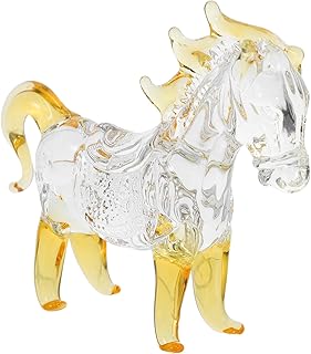 Amosfun 馬年 2026年 クリスタル 干支 置物 馬 オブジェ ホース オーナメント インテリア 新年 お正月 飾り 玄関 置き物 開運グッズ 家庭 オフィス 装飾 工芸品 プレゼント 馬アートフィギュア デスク 本棚