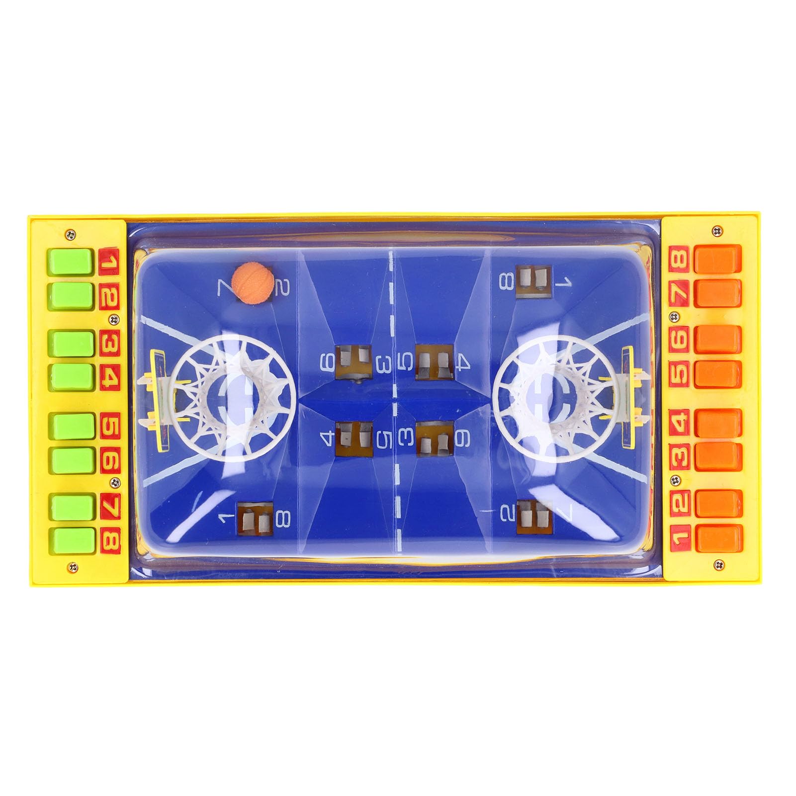 Interactive Basketball Game Toy, Finger Basketball Table Game, Coordination Capacity, Safety, 2 Players for Top (Yellow)
