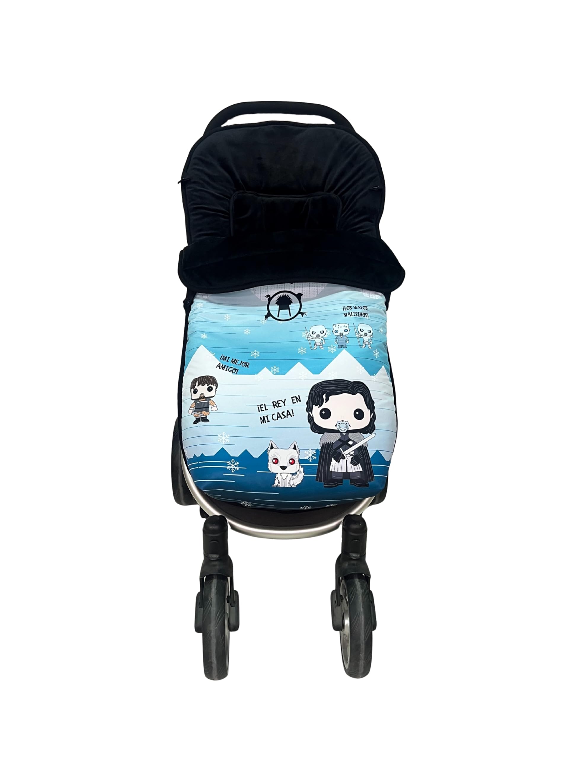 Baby Star Saco Silla de Paseo Universal, Saco Bebe Invierno con Polar extrasuave, Saco Carro bebé Impermeable, Desmontable y Transpirable, Doble abertura, resistente al frío hasta -15 grados