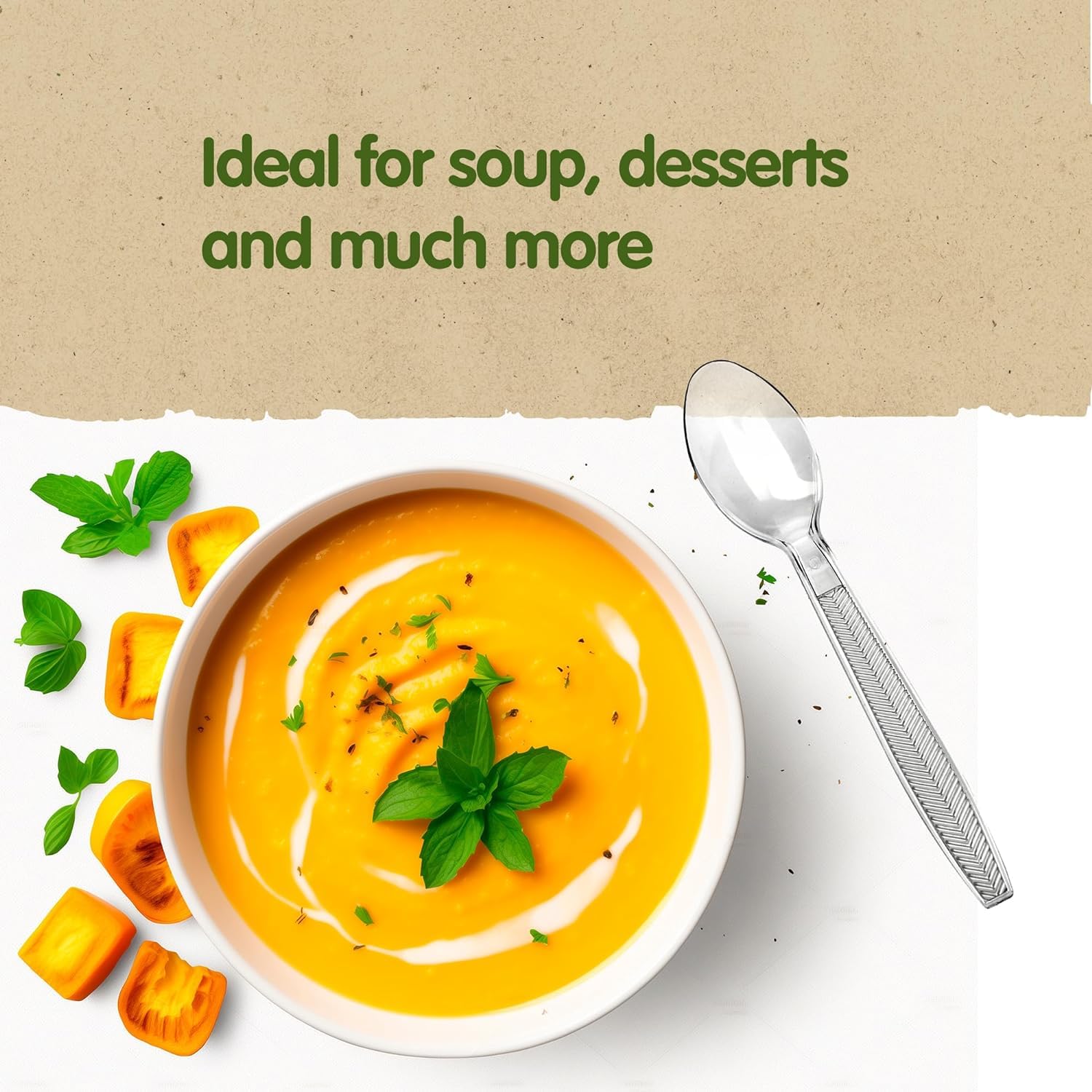 Signature Packaging Re-usable Plastic Cutlery, Heavy Duty Washable Utensils for Dessert Camping, Picnic & Tea Parties - Image 4