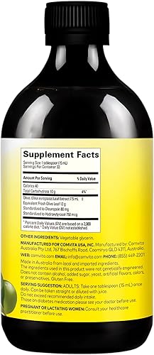 Miniatura 2 de Comvita Suplemento de salud de extracto de hoja de olivo, natural, 16.9 onzas líquidas