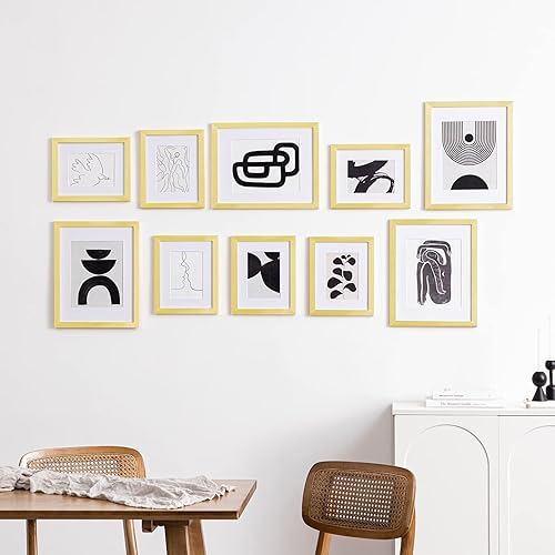 Vista 252 de eletecpro Juego de 10 marcos de fotos de 8 x 10 pulgadas, collage de fotos, decoración de pared, fotos de 5 x 7 con paspartú o de 8 x 10 pulgadas