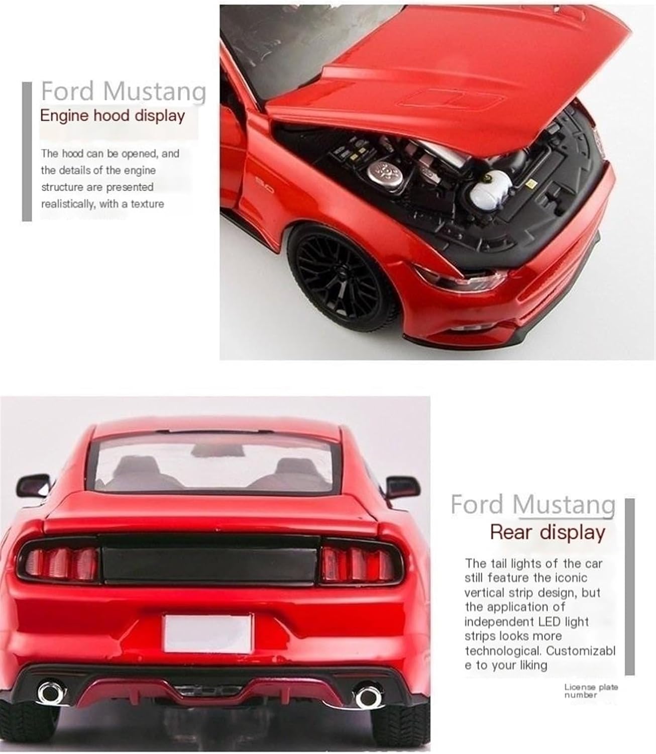 1:18 simulazione Modello auto in lega GT Rosso(GT Red)