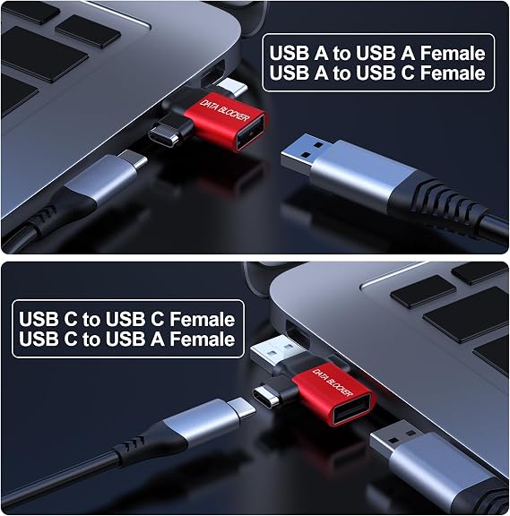BUISAMG Data Blocker, USB A to C & USB C Data Blocker for iphone17 16 15 & Any Mobile Phone Charging, Protect Against Juice Jacking, Refuse Hacking , Only Safe Charging (3-Pack)