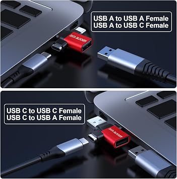 BUISAMG Data Blocker, USB A to C & USB C Data Blocker for iphone17 16 15 & Any Mobile Phone Charging, Protect Against Juice Jacking, Refuse Hacking , Only Safe Charging (3-Pack)