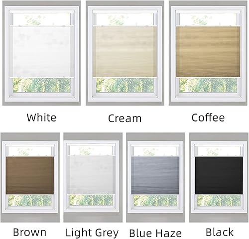 Miniatura 6 de Moonice Persianas celulares opacas con diseño de panal de abeja de arriba hacia arriba, sin cordones, para ventanas, persianas para oscurecer la