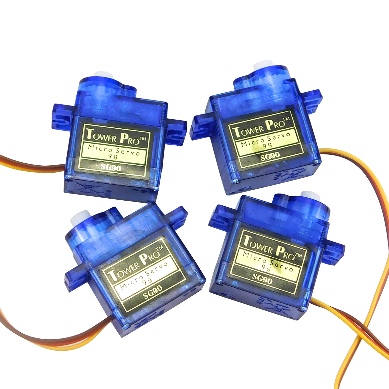 4PCS in one Pack SG90 9g Micro servo Motor for RC Helicopter Airplane Car Boat Robot Controls Compatible with Arduino Raspberry Pi