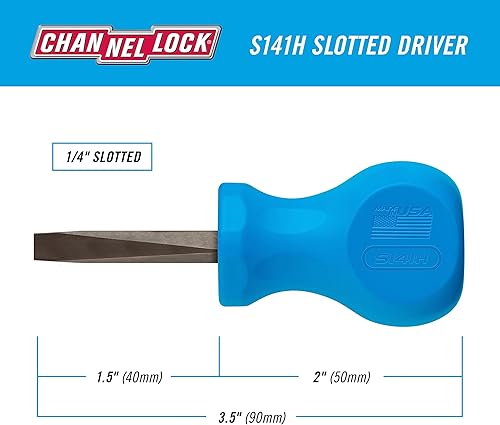 Miniatura 6 de CHANNELLOCK SD-4H - Juego de destornilladores estándar de 4 piezas, punta magnética, fabricado en Estados Unidos, agarre moldeado de tres lóbulos