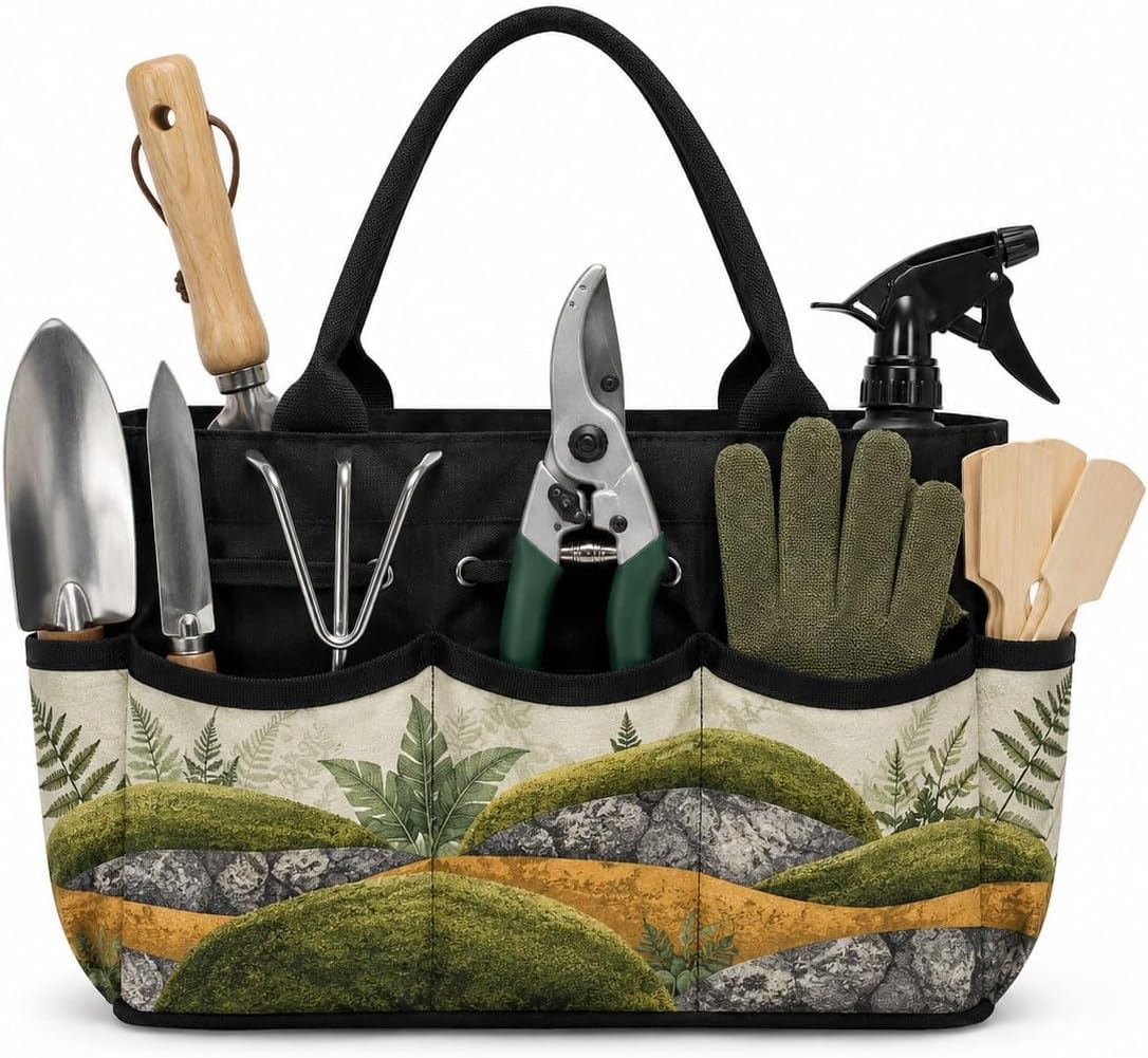 Moss Terrace Garden Tool Bag Organizer for Balcony Planters