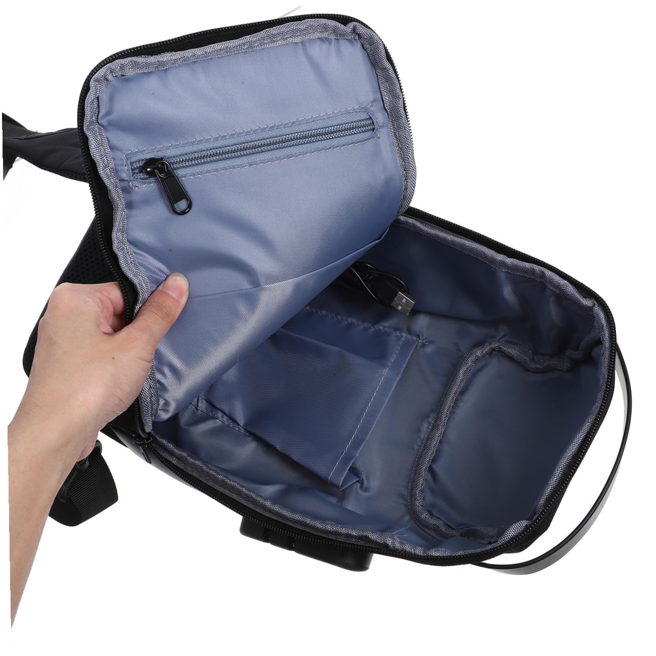 Ciieeo Borsa a Tracolla da Uomo Antifurto Oxford Lucchetto a Combinazione Borsa da Viaggio Leggera e Resistente per Shopping e Attività all'Aperto