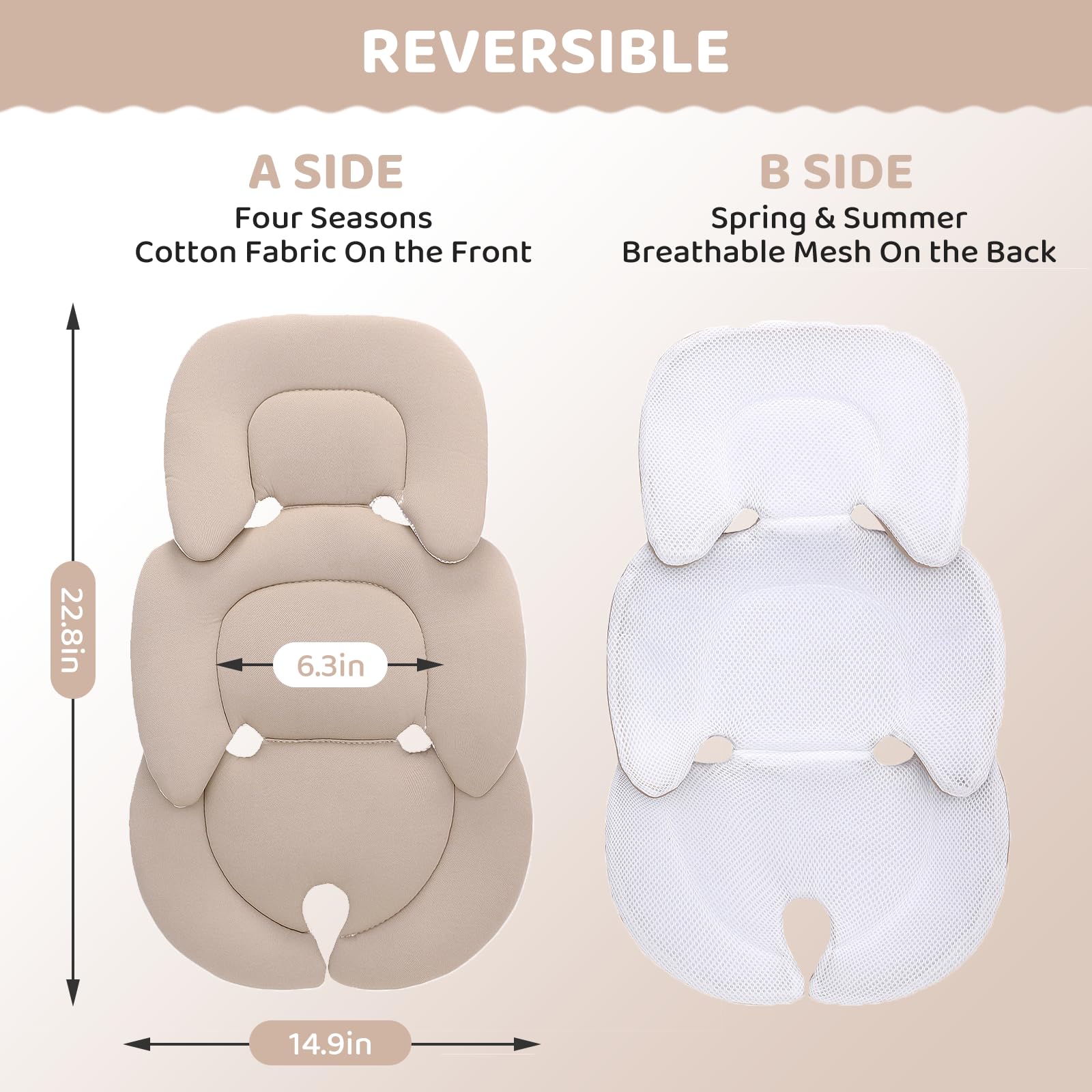 Almohada Para Bebe Recien Nacido CARUILI Infant Car Seat Insert, 2