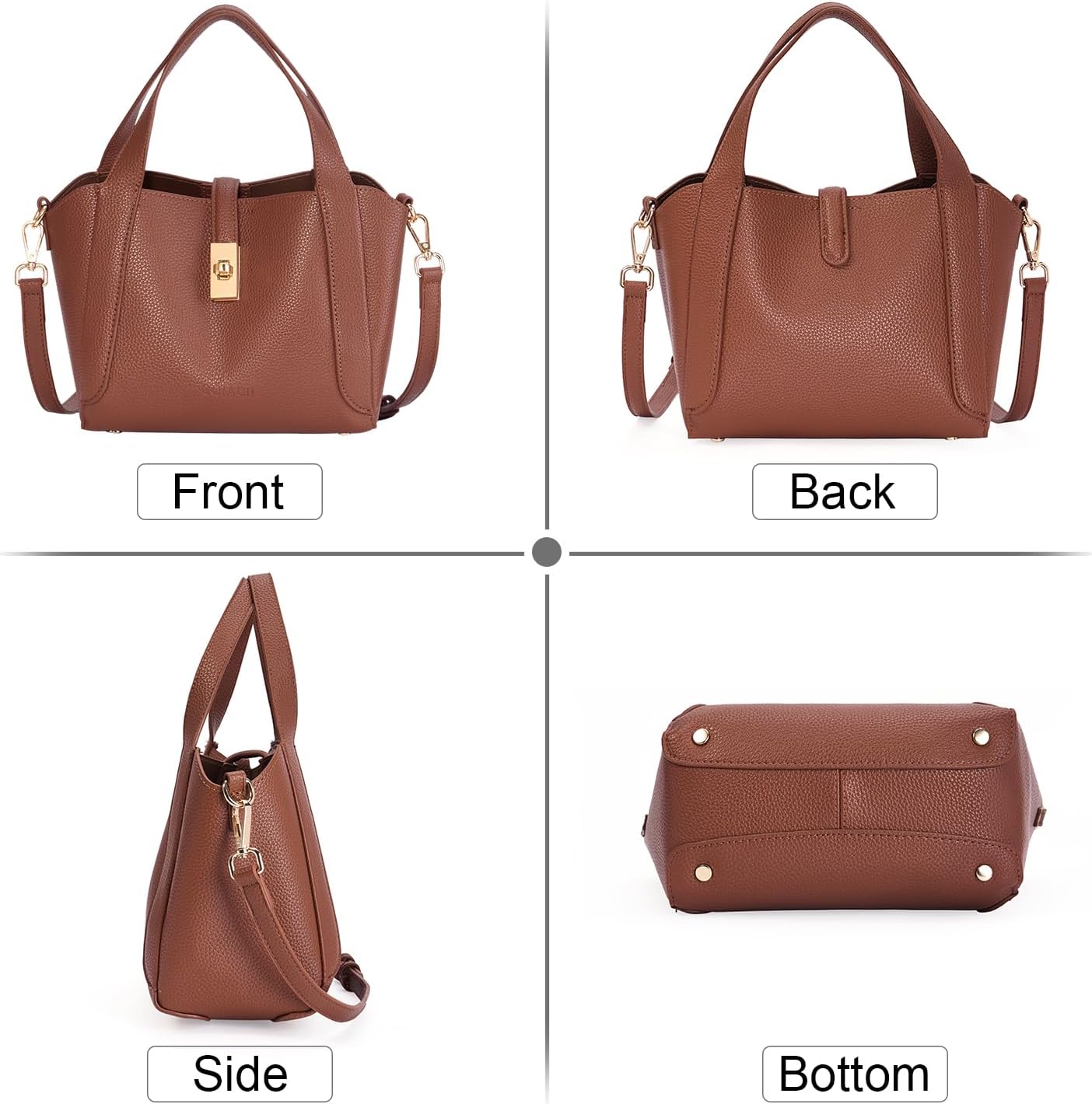 GOIACII Women's Top-handle Bags Small Crossbody Handbag Ladies Satchel Shoulder Purse with Detachable Strap