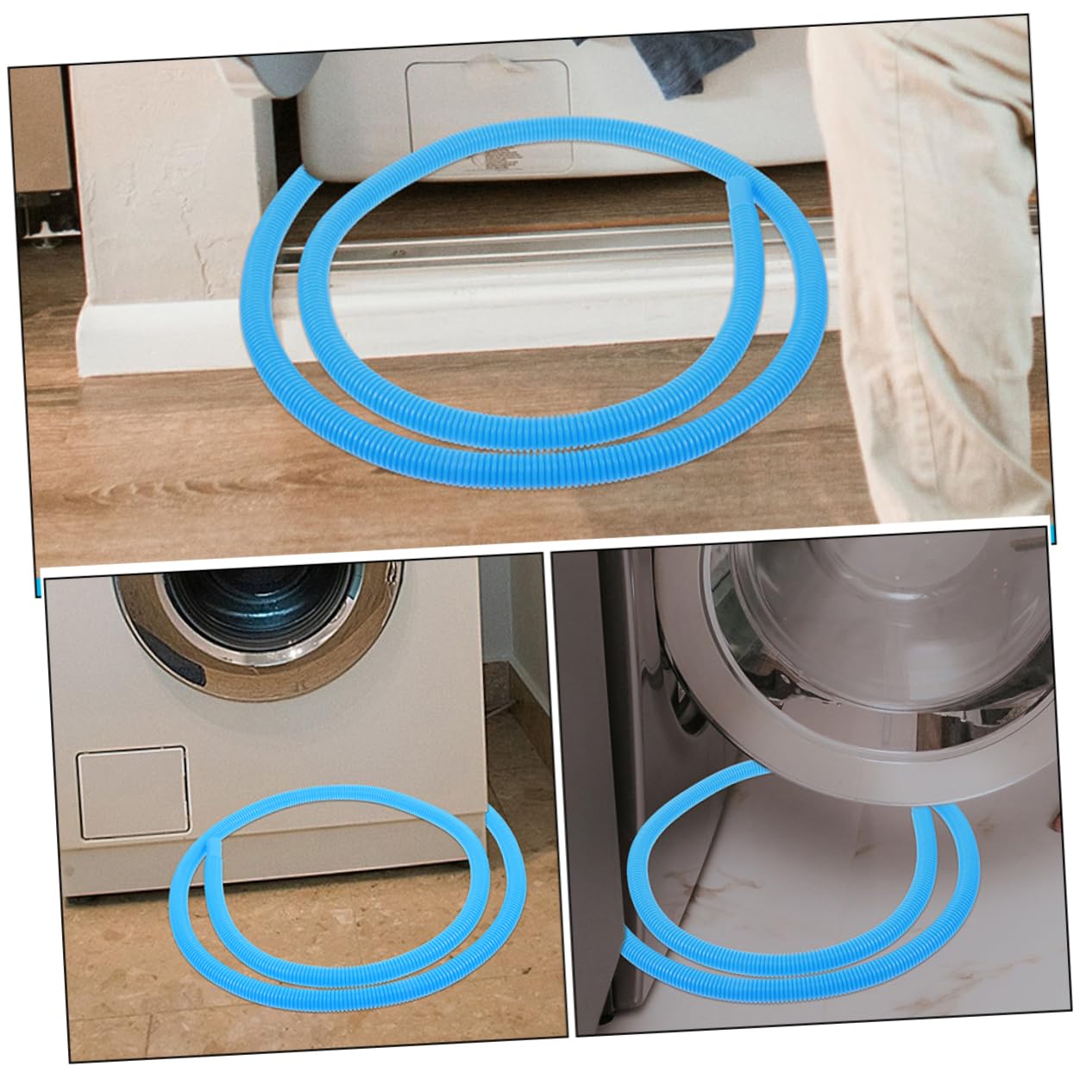jojofuny 10pezzi Tubo Di Scarico Flessibile Per Lavatrice Da Estensibile Pe Facile Installazione Compatibile Con Lavatrici Semi-automatiche e Condizionatori Aria