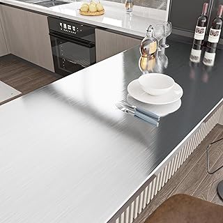 Stainless Steel Contact Paper Silver Wallpaper Peel and Stick Metallic Wallpaper for Refrigerator Wrap Cover Appliances Washing Machine Removable Self Adhesive Dishwasher Cabinet Film Shelf Liner
