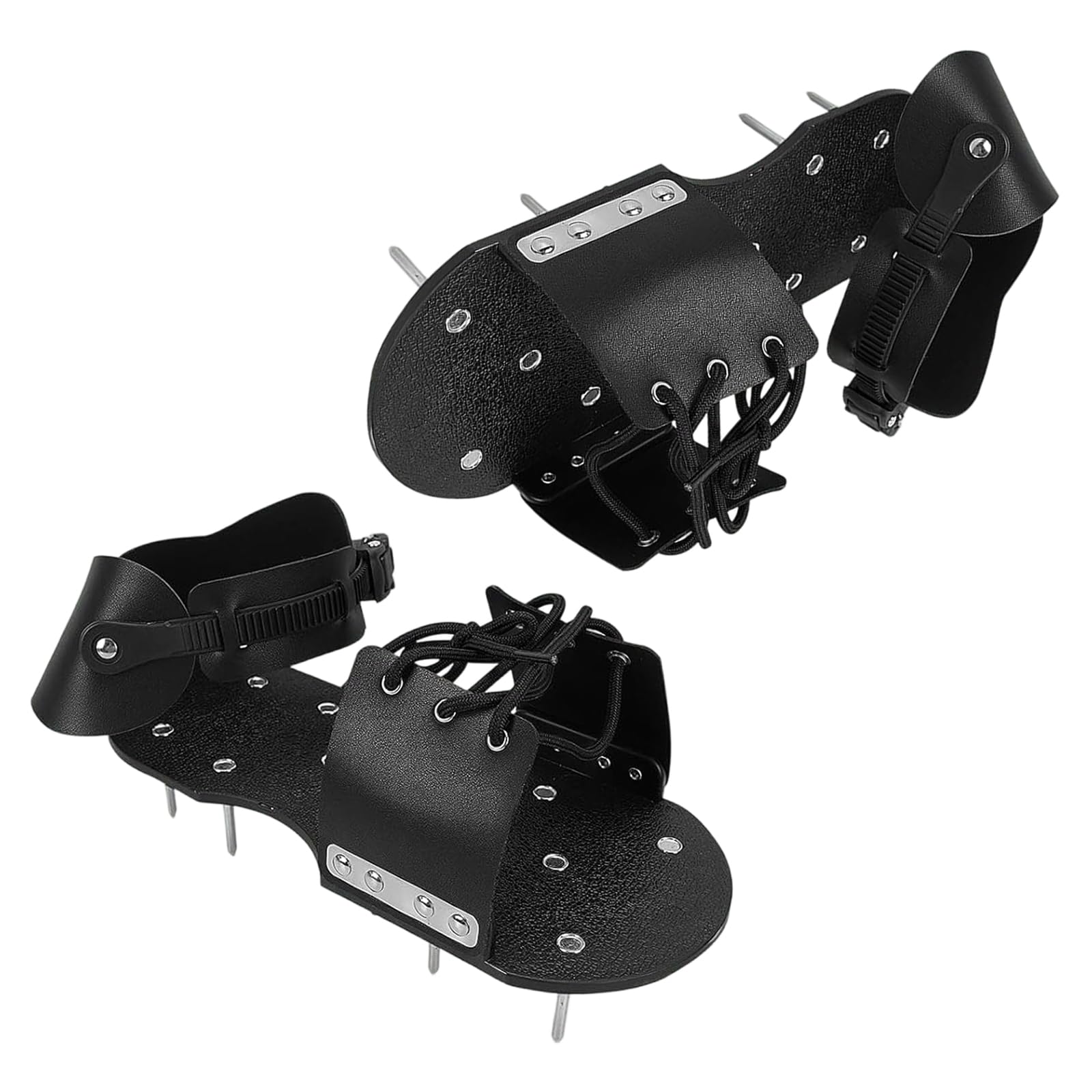 Tsophreniq Shoelace Aerator Shoes With 13 Steel Spikes For Effortless Soil Aeration Healthier Grass No Heavy Machines Ventilation Compacted Care Shoes