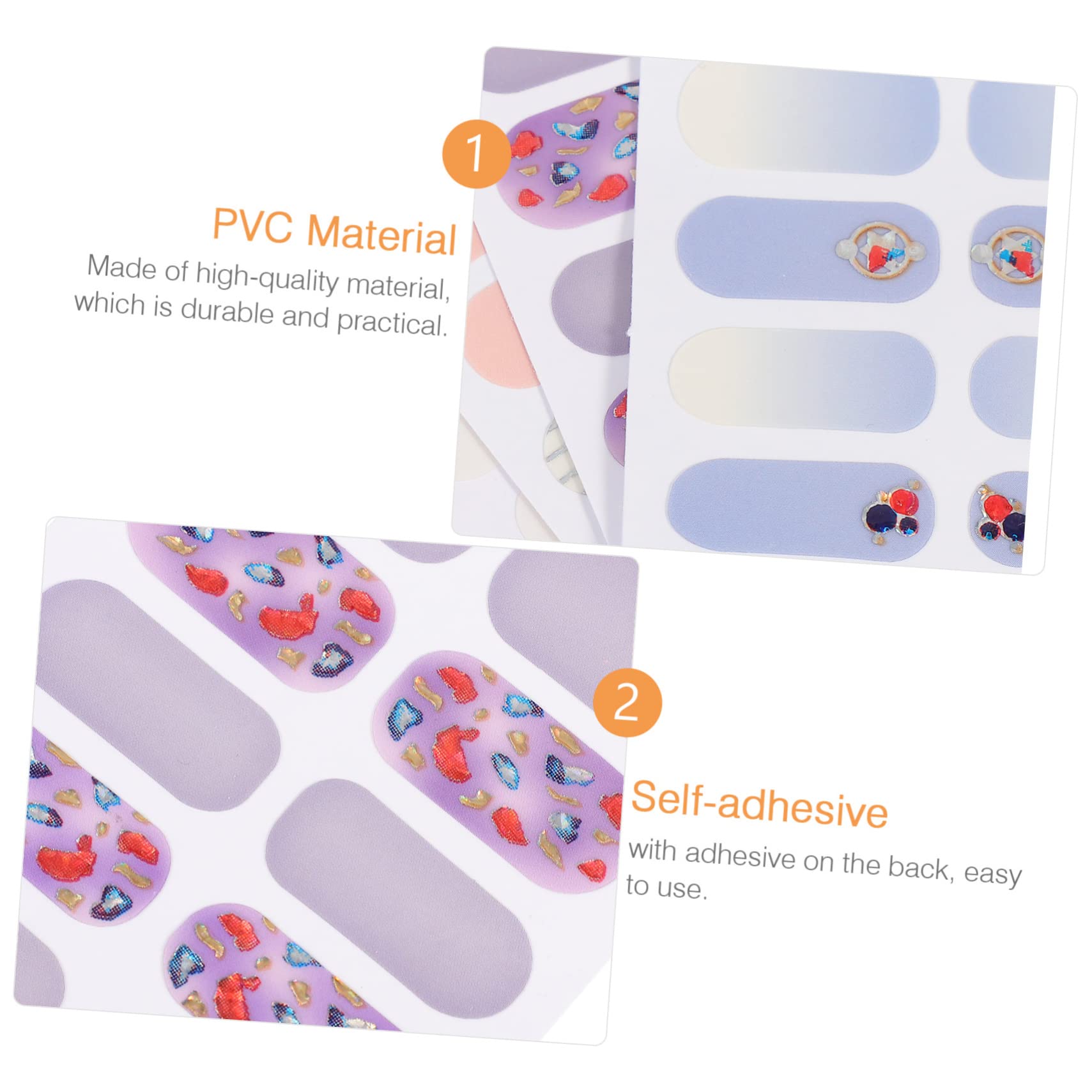 PACKOVE 5 Set Decalcomaniper Unghie Autoadesive Set Adesivi Per Facile Applicazionper Manicure Art Per Occasione Per Professionisti 6 Fogli*5