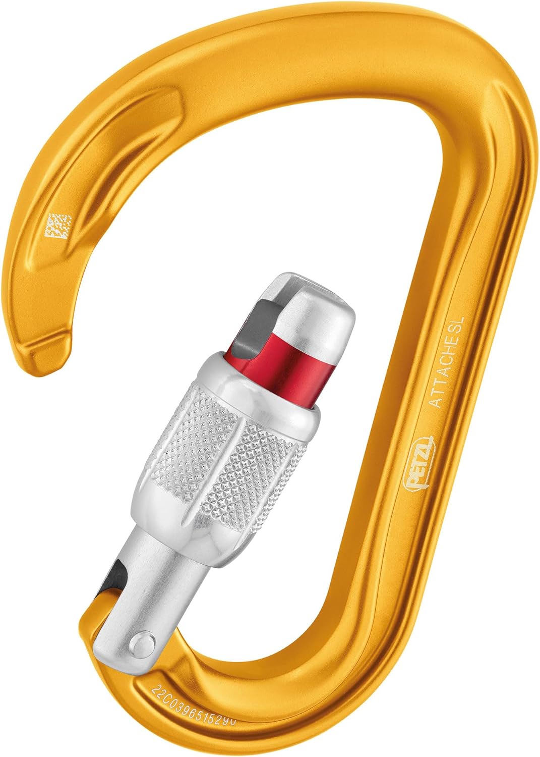 Petzl Attache Locking pear-Shaped Carabiner with Round-Stock Basket