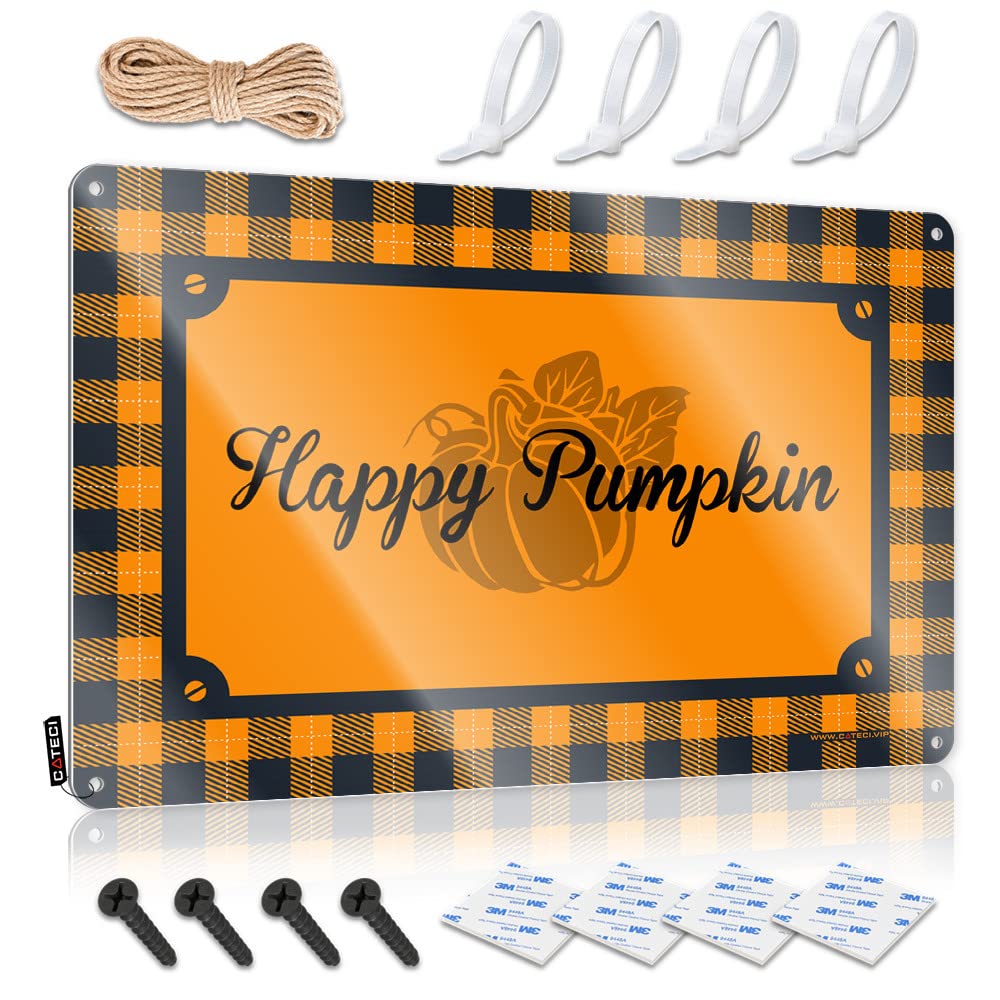 Ztbbdnqha One Color Metal Signs For Outside Home Decor Hello Pumpkin Tin Sign 2 Coffee Tin Sign Bar Signs For Home Bar Funny(20X30cm)