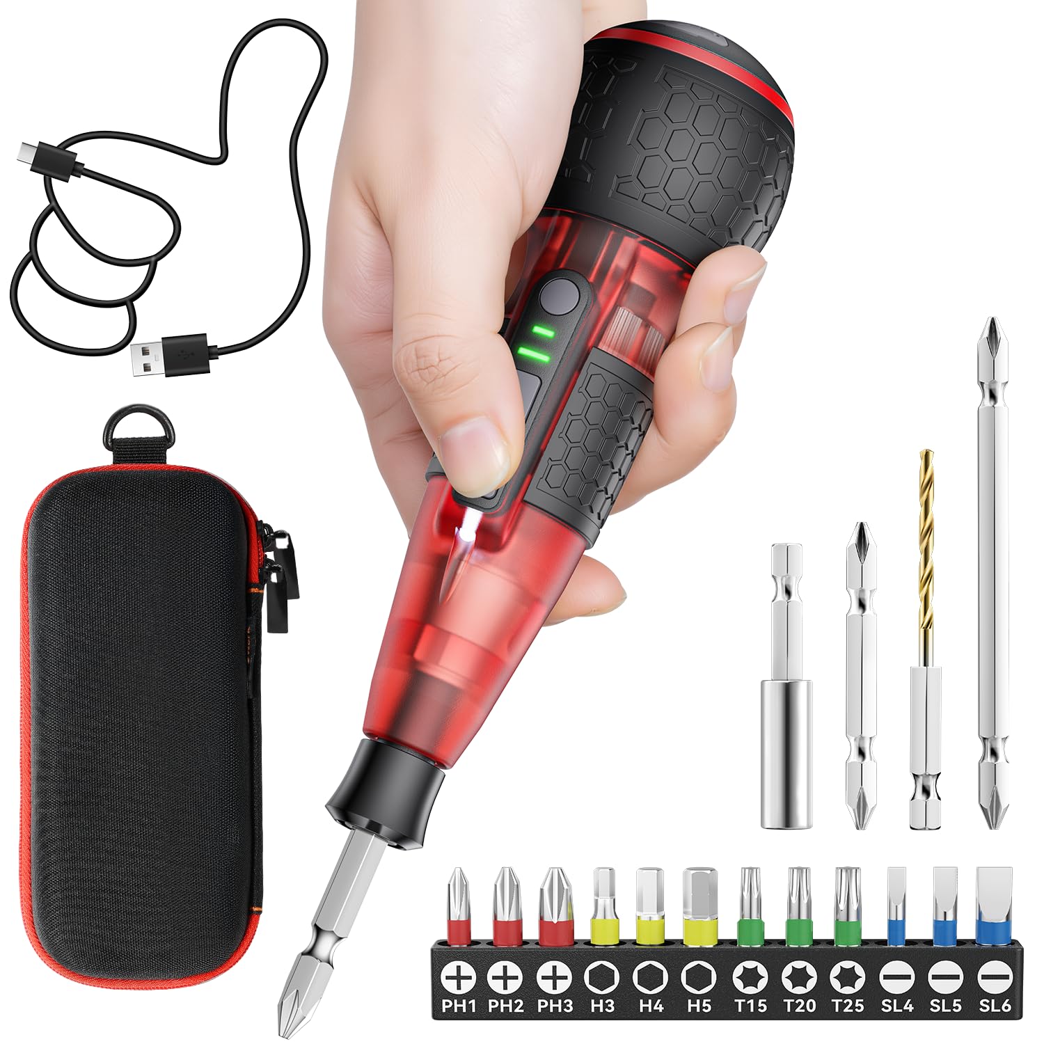 Amazon.co.jp: Yacooda 電動ドライバー 小型 【伝統革新・中が見える