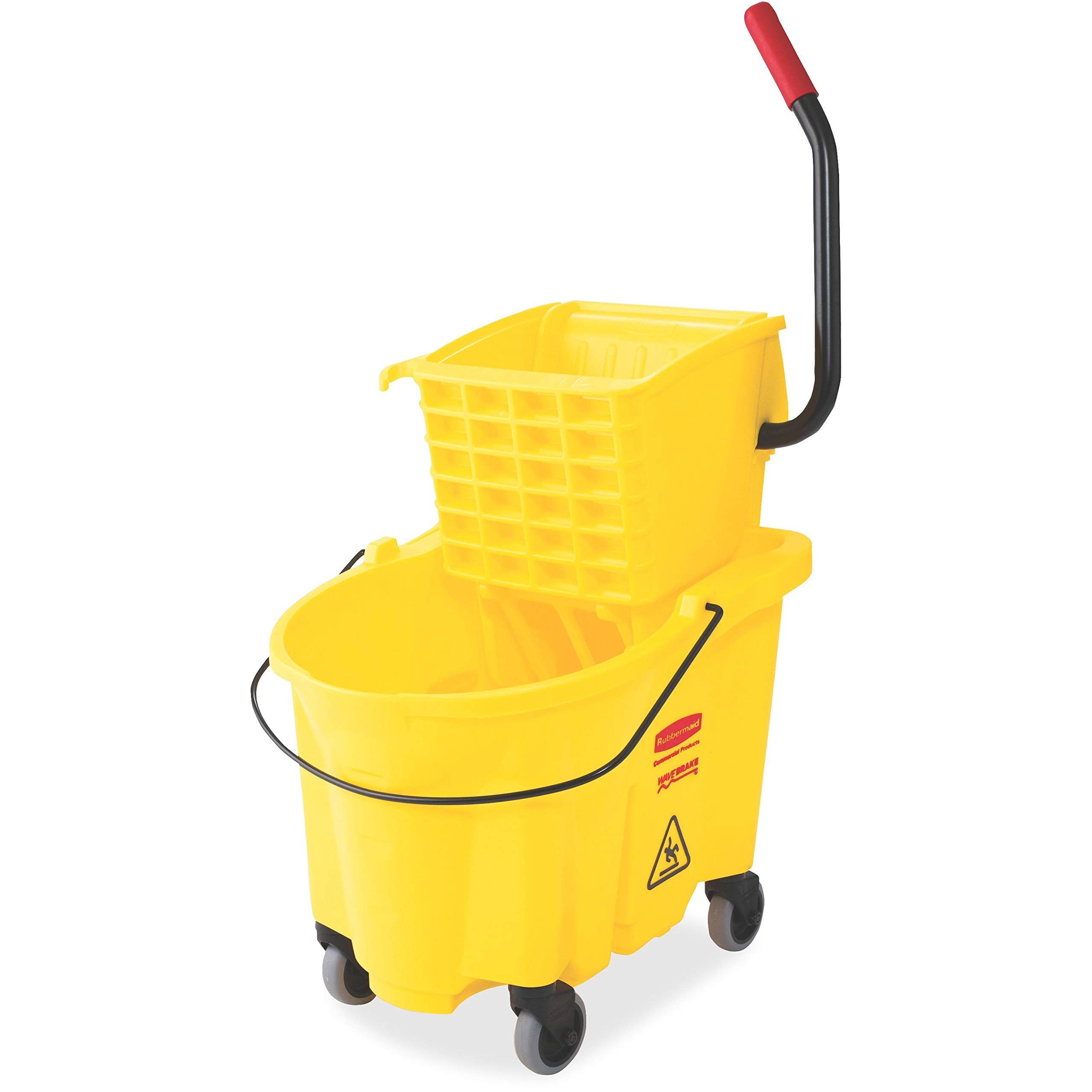 View 1 of ***STOCK PHOTO FOR REFERENCE ONLY*** Rubbermaid Commercial FG748018 WaveBrake Side Press Combo Mopping System 26 qt Capacity, 18.6" Length x 15.6" Width x 16.7" Height, Yellow