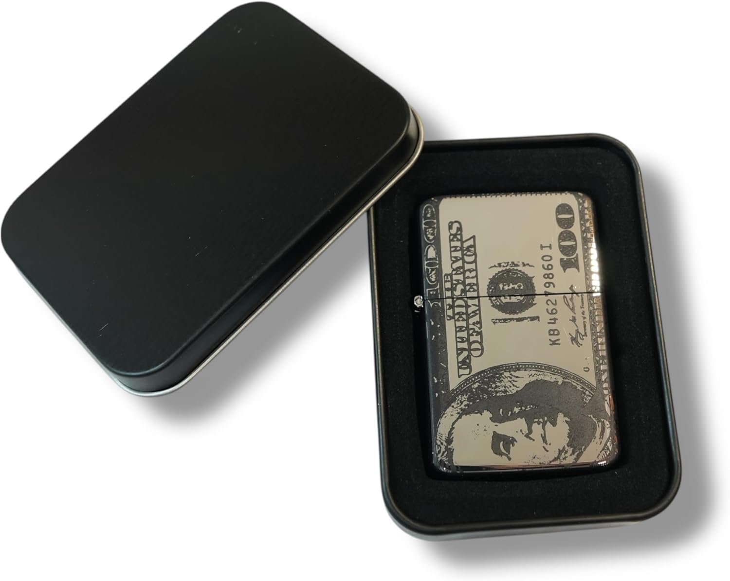 Lighter - 100 Dollar Bill High Polish Chrome