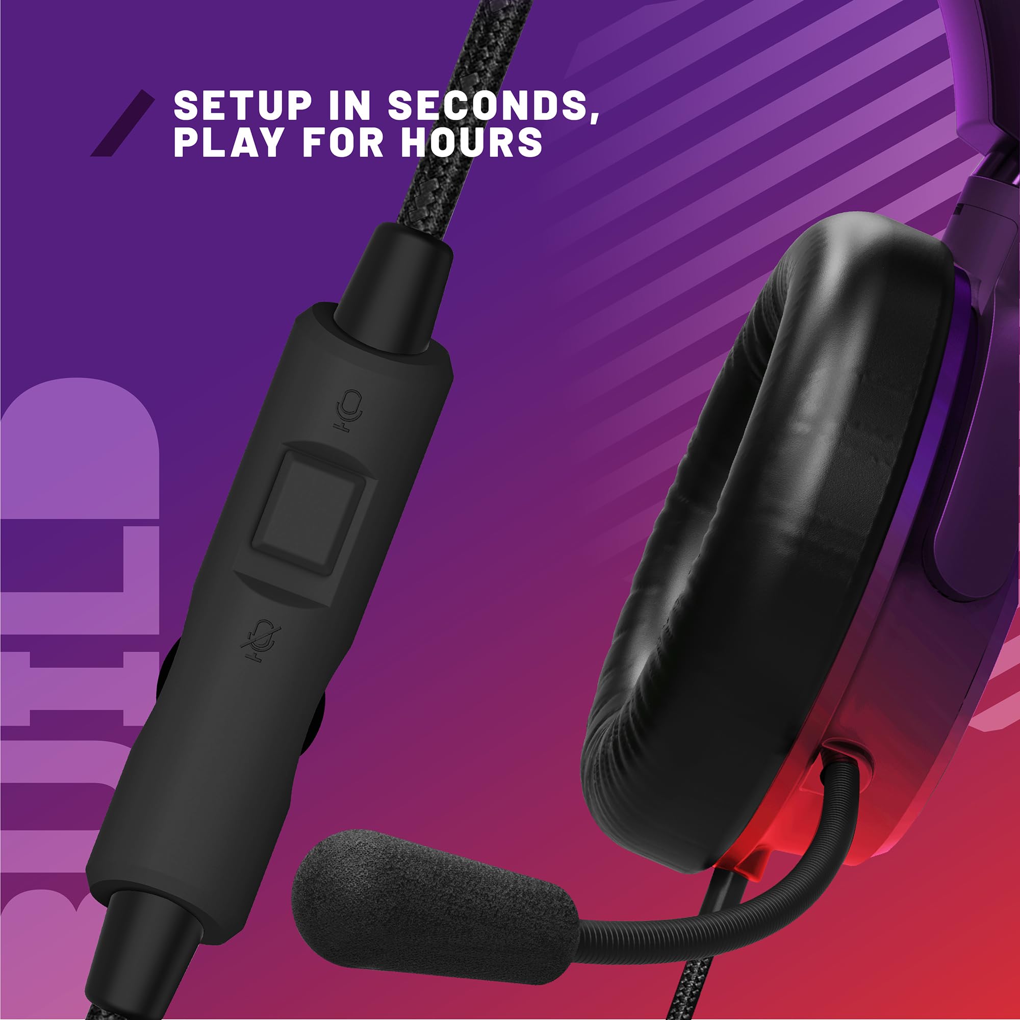 STEALTH C6-100 STRIKE Cuffie da gaming Rosso viola multipiattaforma Xbox PS Switch PC