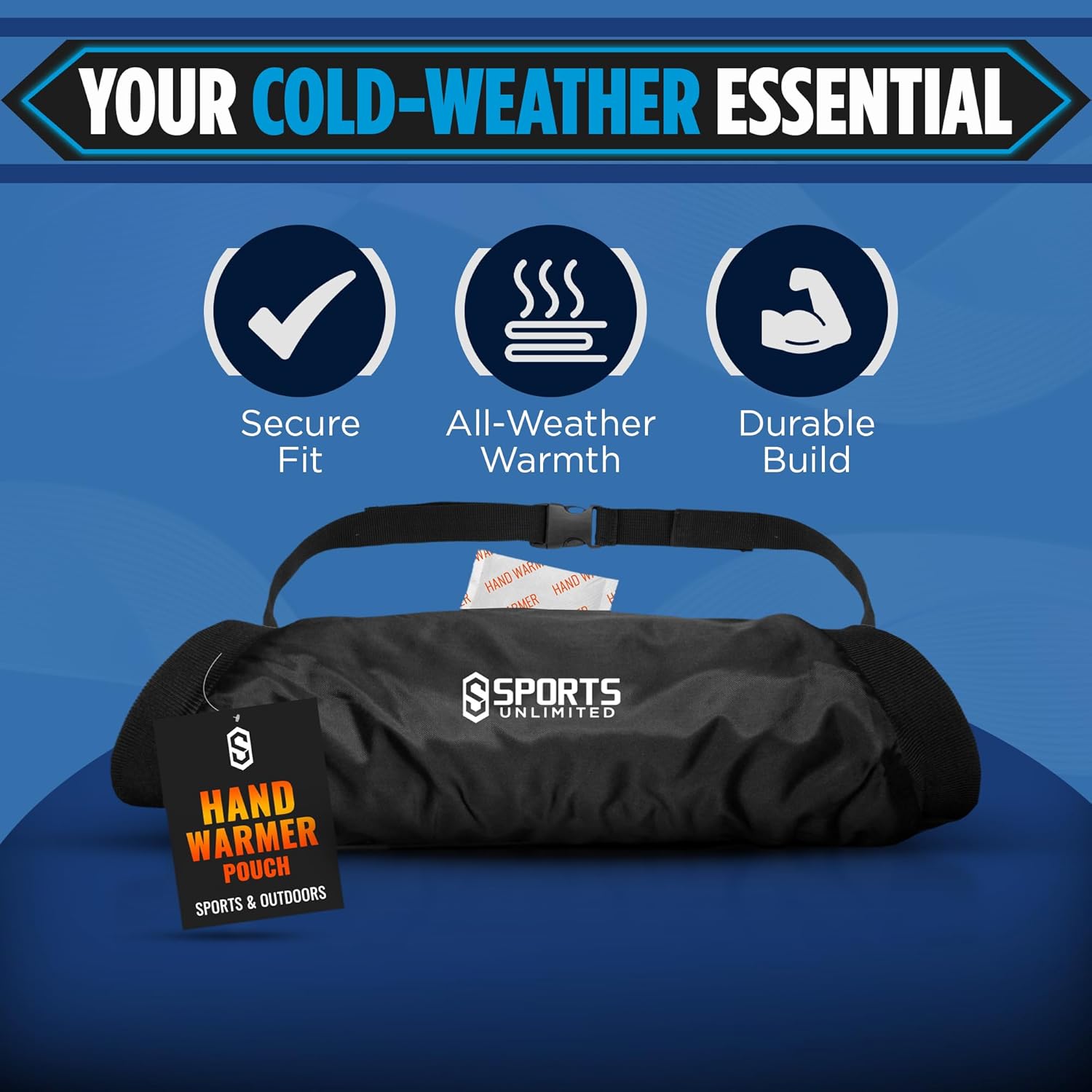 Sports Unlimited Football Hand Warmer Pouch, Youth, Kids. Men & Adult, Perfect for QB Position, Golf Handwarmer Sleeve, Hand Warmers for Football